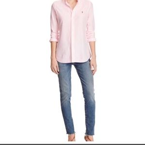 Pink and white stripped Ralph Lauren Classic fit Button Down
